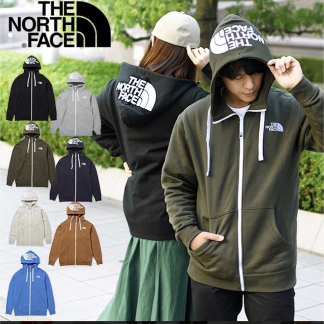 NORTH FACEのロゴをあしらったパーカー