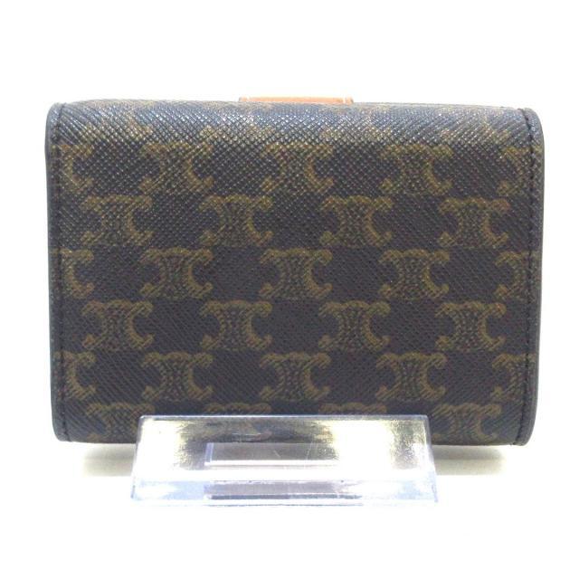 celine(セリーヌ)のセリーヌ 3つ折り財布 黒×ブラウン レディースのファッション小物(財布)の商品写真