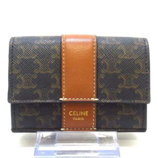 セリーヌ(celine)のセリーヌ 3つ折り財布 黒×ブラウン(財布)