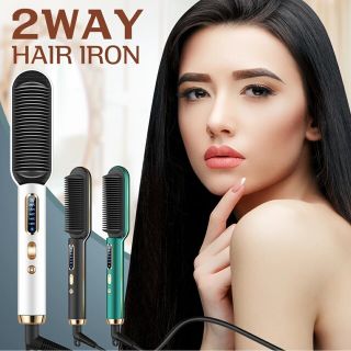 新品 2WAYヘアアイロン ホワイト(ヘアアイロン)