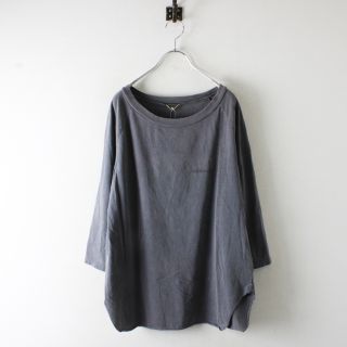 ドゥーズィエムクラス(DEUXIEME CLASSE)の未使用品 Deuxieme Classe ドゥーズィエムクラス ラグラン バックプリントTシャツ F/チャコールグレー【2400012448759】(Tシャツ(長袖/七分))