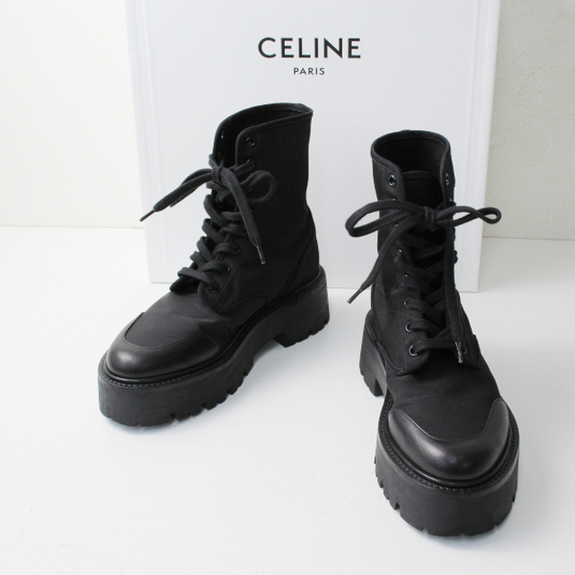 新品《 CELINE セリーヌ 》バルキー レースアップ ブーツ 39 - ブーツ