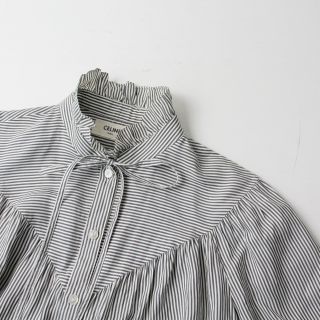 celine - 国内 良品 CELINE セリーヌ シルク100% ストライプ フリルV