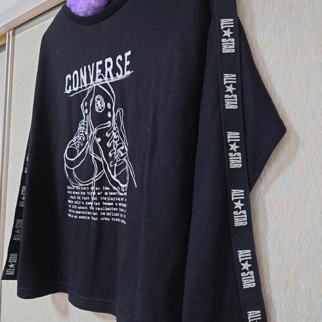 CONVERSE(コンバース)のCONVERSE　150　ブラック　カットソー キッズ/ベビー/マタニティのキッズ服女の子用(90cm~)(Tシャツ/カットソー)の商品写真