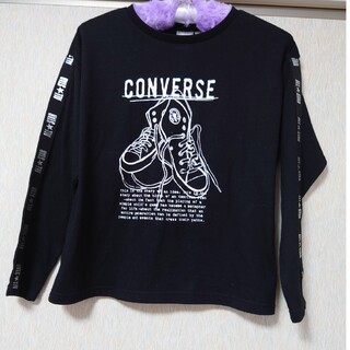 コンバース(CONVERSE)のCONVERSE　150　ブラック　カットソー(Tシャツ/カットソー)
