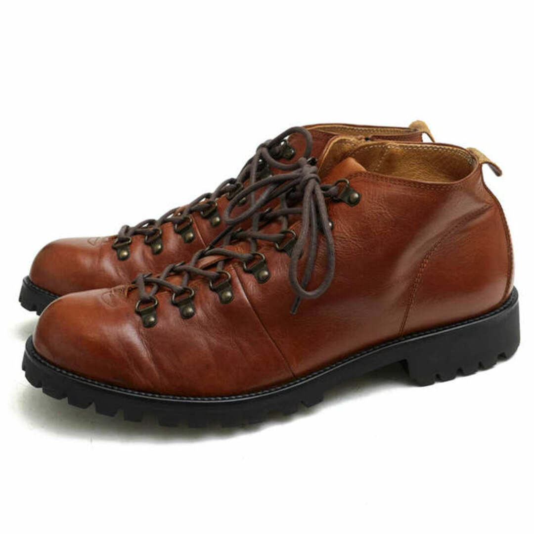 パドローネ／PADRONE サイドジップブーツ シューズ 靴 メンズ 男性 男性用レザー 革 本革 ブラウン 茶  SHORT TREKKING BOOTS with SIDE ZIP Vibramソール