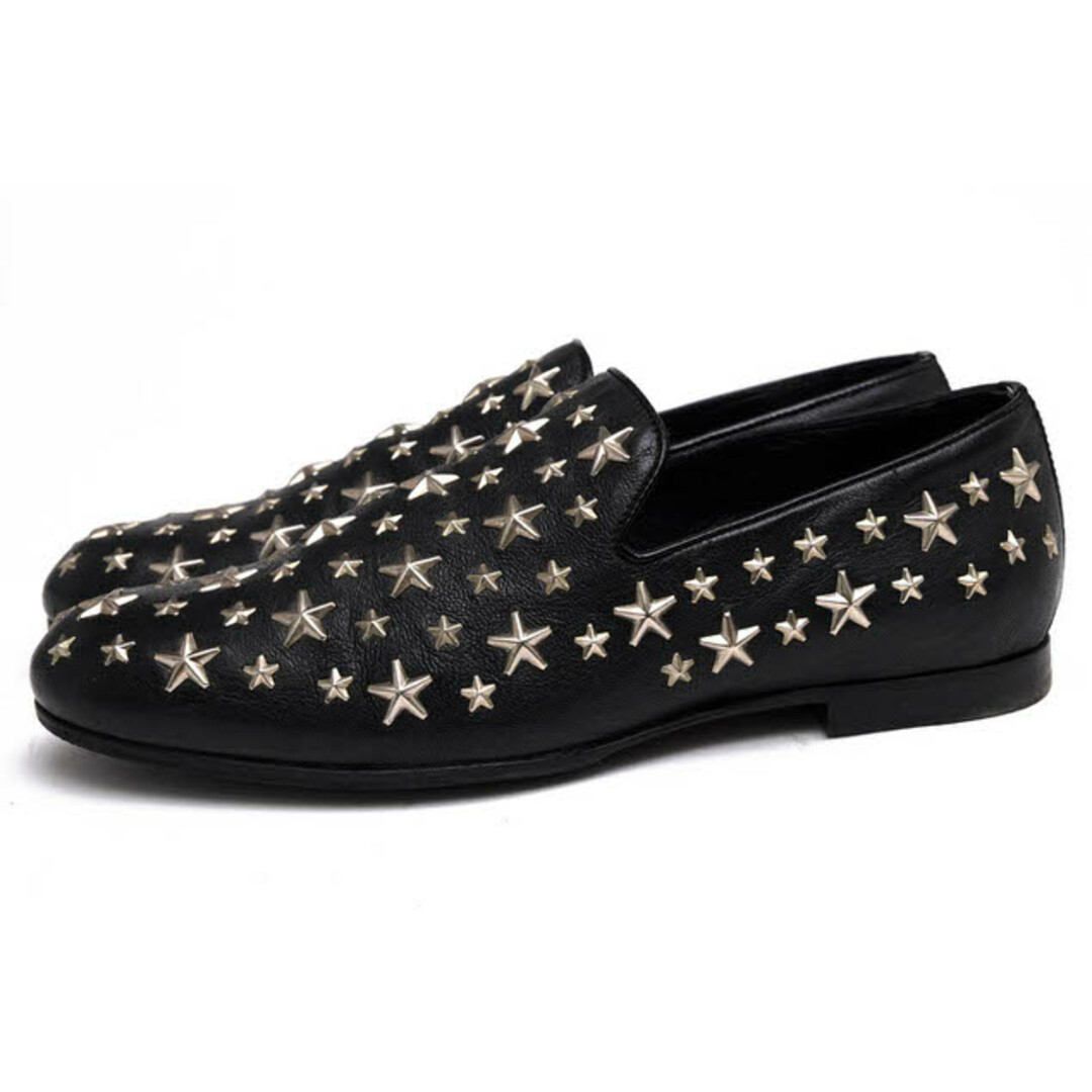ジミーチュウ/Jimmy Choo ヴァンプローファー シューズ 靴 メンズ 男性 男性用レザー 革 本革 ブラック 黒 122 SLOANE BIKER LEATHER スタースタッズ スリッポン | フリマアプリ ラクマ