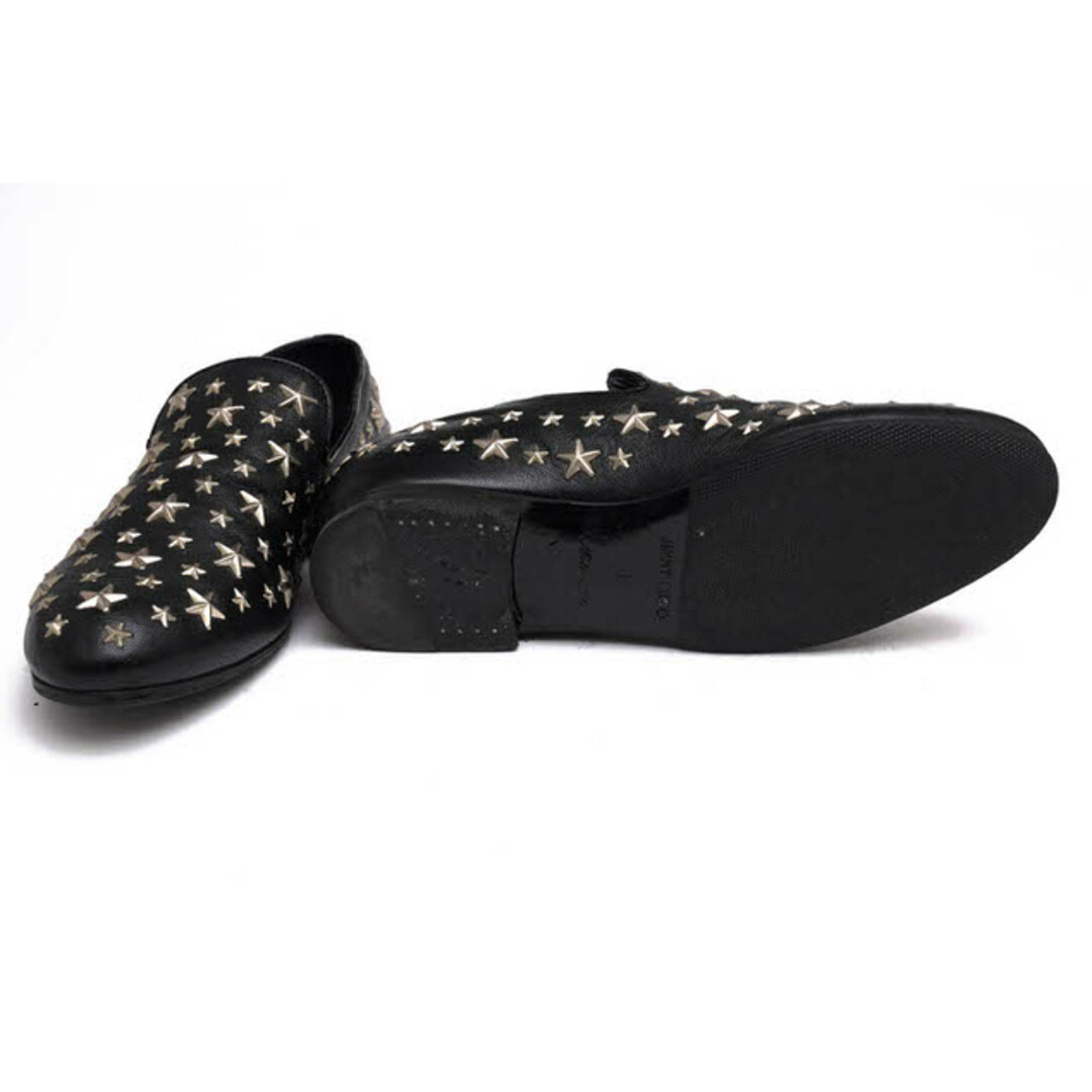 ジミーチュウ/Jimmy Choo ヴァンプローファー シューズ 靴 メンズ 男性 男性用レザー 革 本革 ブラック 黒 122 SLOANE BIKER LEATHER スタースタッズ スリッポン