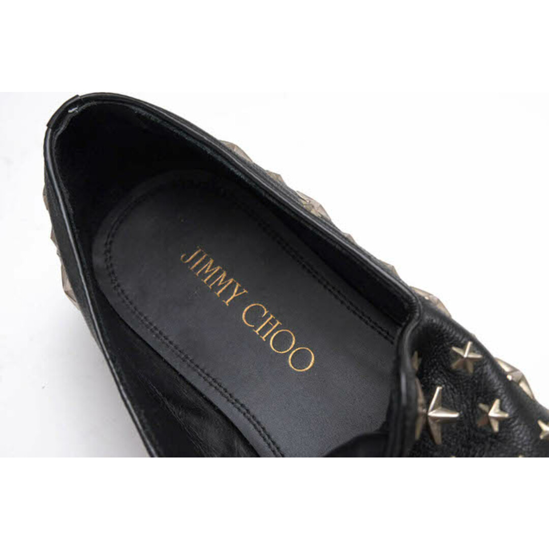 ジミーチュウ／Jimmy Choo ヴァンプローファー シューズ 靴 メンズ 男性 男性用レザー 革 本革 ブラック 黒  122 SLOANE BIKER LEATHER スタースタッズ スリッポン 7