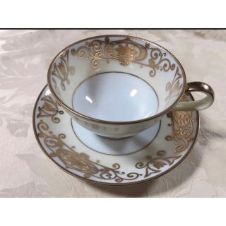 ノリタケ(Noritake)の【ノリタケ】箱付き美品デザイン カップ&ソーサー1脚 (食器)