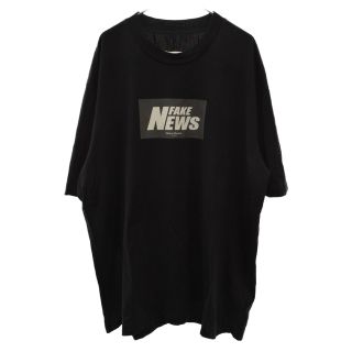 黒48新品 メゾン マルジェラ オーバーサイズ Tシャツ プリント ブラック