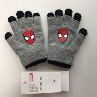 エイチアンドエム(H&M)の新品✨110-130cm スパイダーマン♡暖か二枚重ね手袋H&M(手袋)