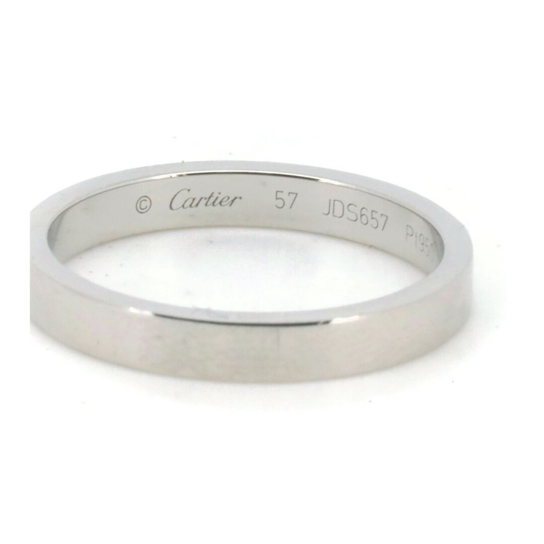 Cartier(カルティエ)のカルティエ エングレーブド リンング 16号 3mm B40540 PT950(プラチナ) レディースのアクセサリー(リング(指輪))の商品写真