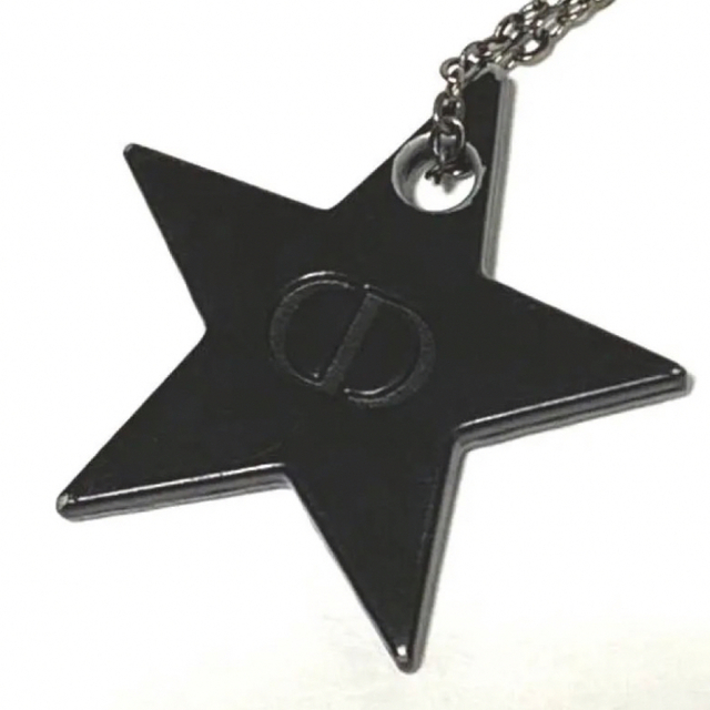 レア クリスチャンディオール スター メタルチャーム 星 ネックレス 黒