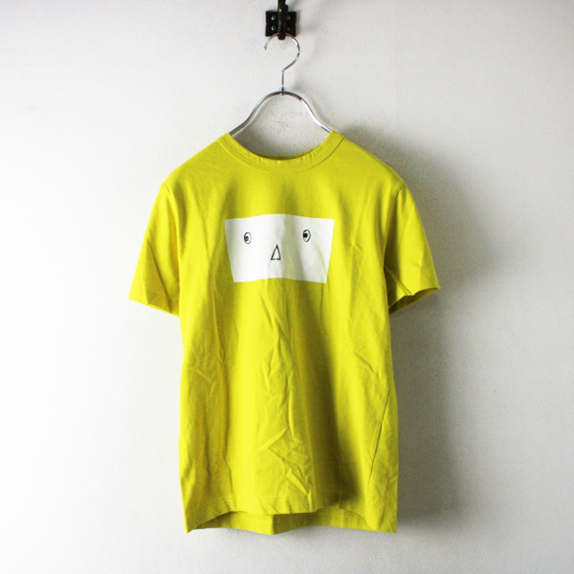 ミナペルホネン Tシャツ カットソー 半袖 クルーネック S 黄緑
