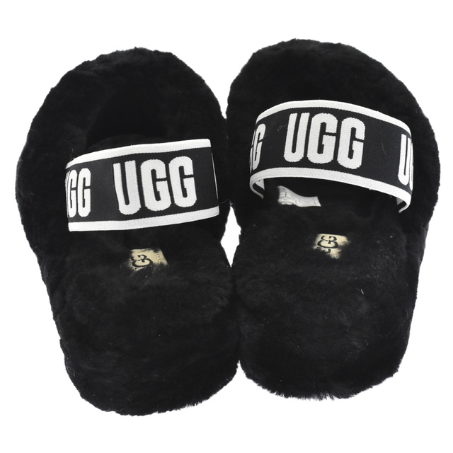 UGG(アグ)のUGG アグ FLUFF YEAH SLIDE フラッフイヤースライド ボア サンダル ブラック US6 1095119 レディースの靴/シューズ(サンダル)の商品写真