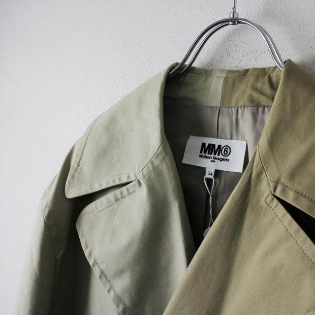 未使用 美品 キッズサイズ MM6 MAISON MARGIELA エムエム6メゾンマルジェラ バイカラートレンチコート14/ベージュ【2400013197465】 6