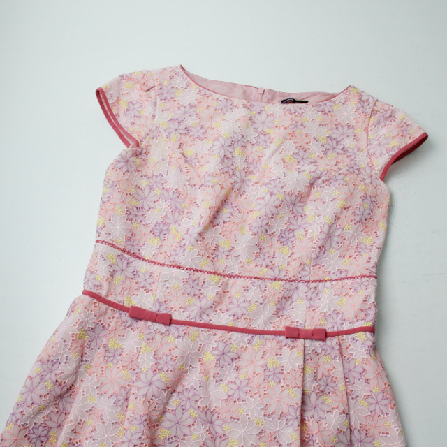 新品　トッカ　ドレス　ワンピース　ブルー系　花柄　150-160　6085