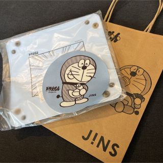 ジンズ(JINS)のJlNS ドラえもんコラボ　メガネケース&メガネ拭き(キャラクターグッズ)