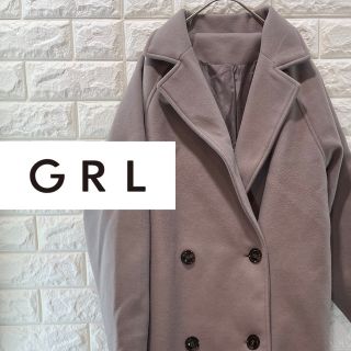 グレイル(GRL)の【GRL】Ladies'くすみパープルロングコート ラグラン袖 フリーサイズ(ロングコート)