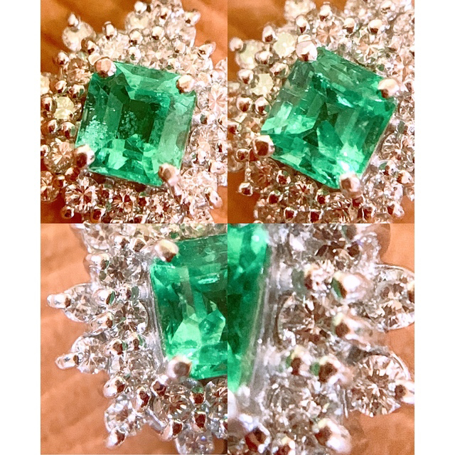 ジュエリーマキ❗️D0.70 &E0.86CT✨プラチナエメラルドダイヤネックレス-