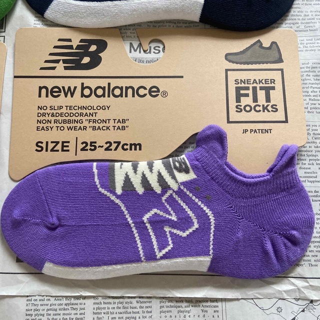 New Balance(ニューバランス)の新品★メンズ25㎝〜27㎝★ニューバランス★スニーカータイプ靴下★4足6タイプ メンズのレッグウェア(ソックス)の商品写真