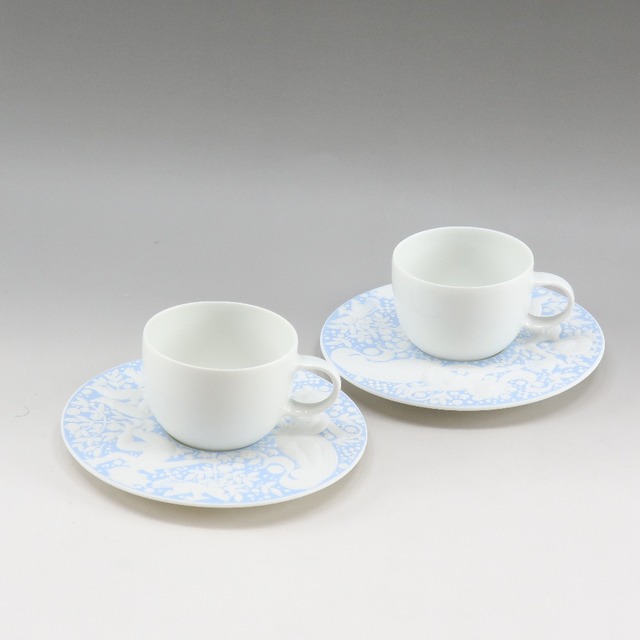 【Rosenthal】ローゼンタール 魔笛 ブルー デミタスカップ＆ソーサー×2 ポーセリン _ 食器