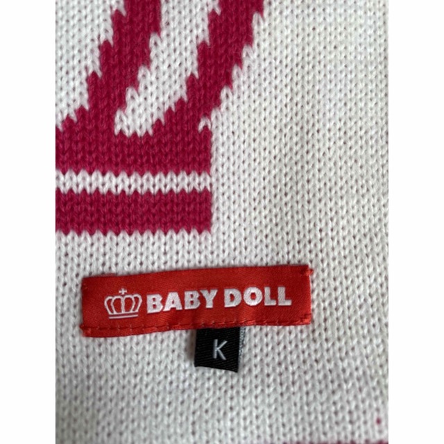 BABYDOLL(ベビードール)の美品 BABY DOLL マフラーPINK  キッズ用 キッズ/ベビー/マタニティのこども用ファッション小物(マフラー/ストール)の商品写真