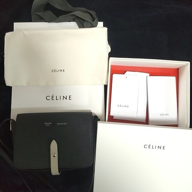 celine(セリーヌ)のお値下げ中☆極美品☆セリーヌ ショルダー  フォンホルダー   ポーチ  旧ロゴ スマホ/家電/カメラのスマホアクセサリー(iPhoneケース)の商品写真