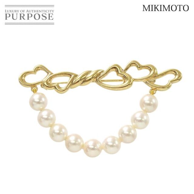 MIKIMOTO - ミキモト MIKIMOTO アコヤ真珠 6.5mm ブローチ K18 YG イエローゴールド 750 パール VLP 90171857