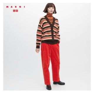 マルニ(Marni)のUNIQLO×MARNIコーデュロイワイドフィットタックパンツXL 完売品(スラックス)