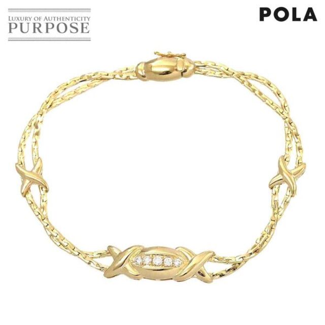 POLA - ポーラ POLA ダイヤ 0.16ct ブレスレット 17.5cm K18 YG イエローゴールド 750 VLP 90177368