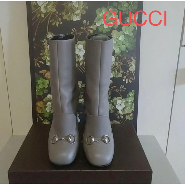 GUCCI グッチ ショートブーツ グレー ホースビット | tubosoliveira.com.br