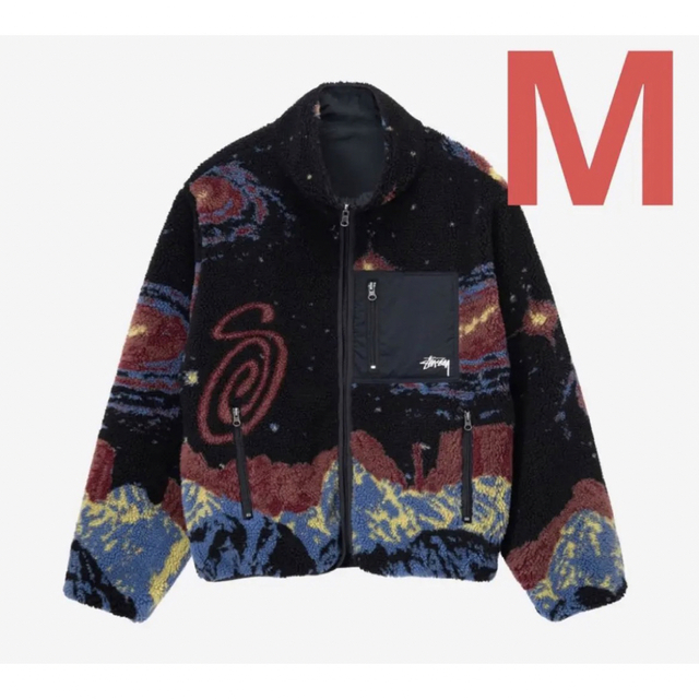 限定品】 stussy - STUSSY ブルゾン cosmos M jacket reversible