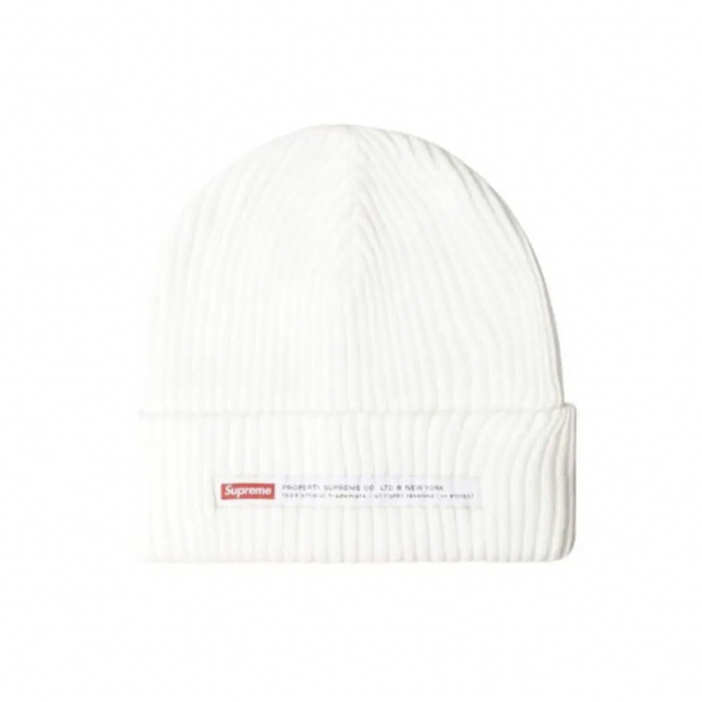 Supreme Property Label Beanie White