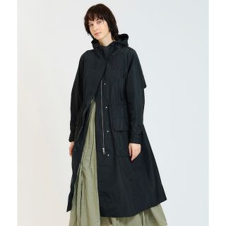 新品 エストネーション ナイロン フードロングコート