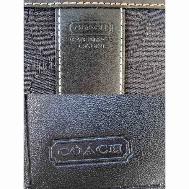 COACH(コーチ)の✨新品未使用✨コーチ　二つ折り財布　ブラック　シグネチャー　黒 メンズのファッション小物(折り財布)の商品写真