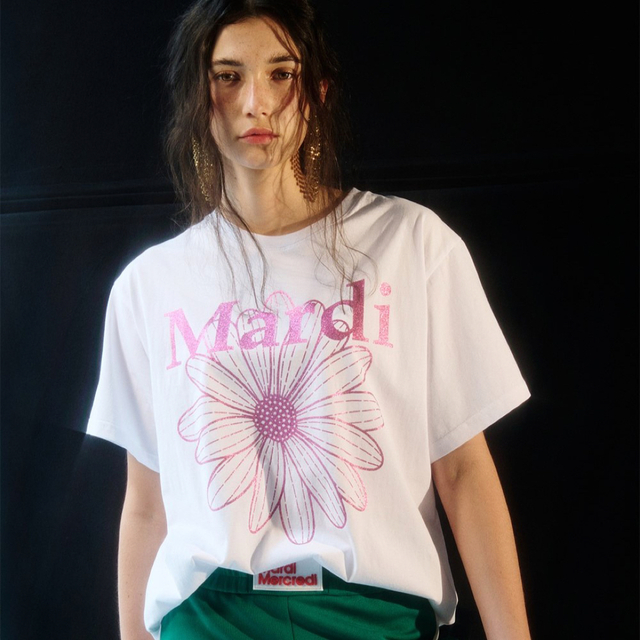 Mardi Mercredi マルディ Tシャツ WHITE VIOLET GL devonportdirectory