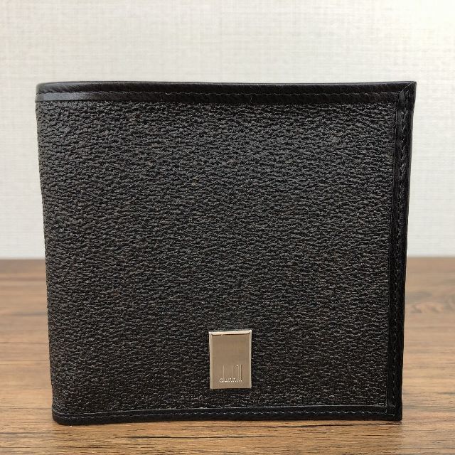 極美品 dunhill 二つ折り財布 こげ茶系 21