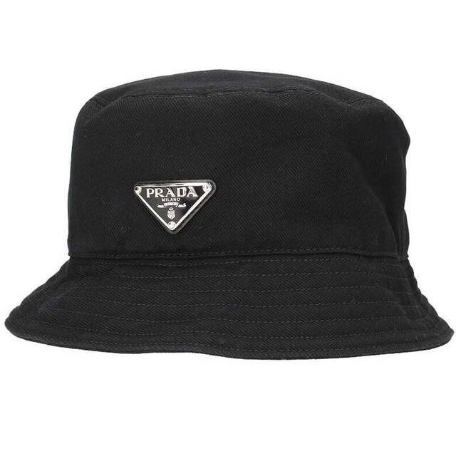 【なもの】 PRADA バケットハット スパンコール ブラック ロゴ 黒 帽子 (PRADA/ハット) 1HC137_2D0N_F0967 アイテム