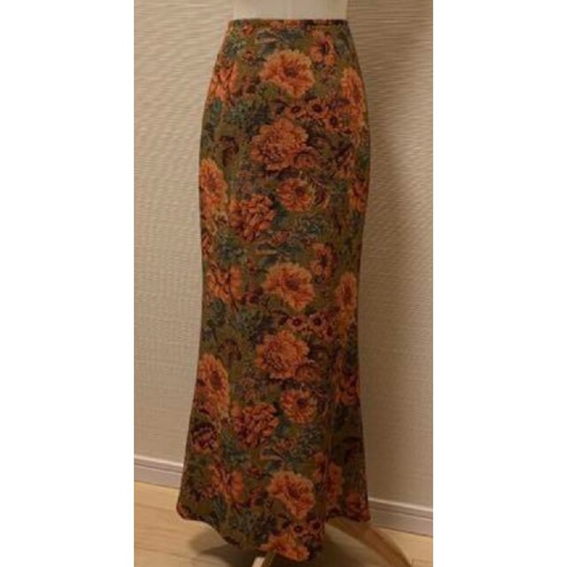 レディース　花柄　ロングスカート　マーメイド レディースのスカート(ロングスカート)の商品写真