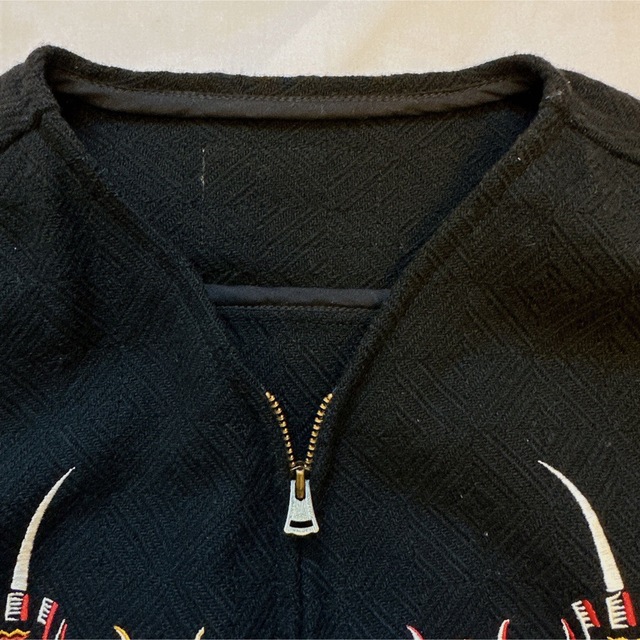 TENDERLOIN(テンダーロイン)のテンダーロイン メルトン　ジャケット MASK S 黒　ブラック　マスク メンズのジャケット/アウター(ノーカラージャケット)の商品写真