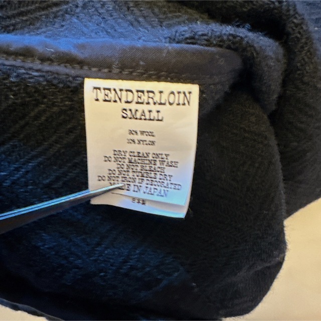 TENDERLOIN(テンダーロイン)のテンダーロイン メルトン　ジャケット MASK S 黒　ブラック　マスク メンズのジャケット/アウター(ノーカラージャケット)の商品写真