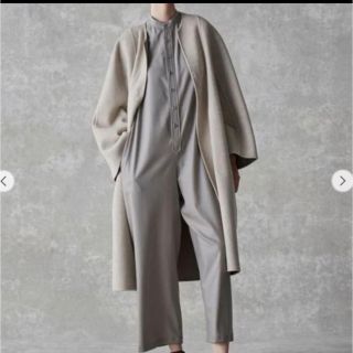 定価20万Drawerリバーコート/オフホワイトロングダブルフェイス