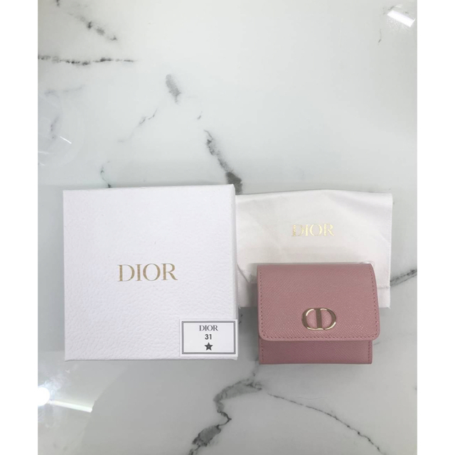 メーカー直送】 Christian 新品未使用 Diorディオール コンパクトウォレット 淡ピンク Dior 財布 