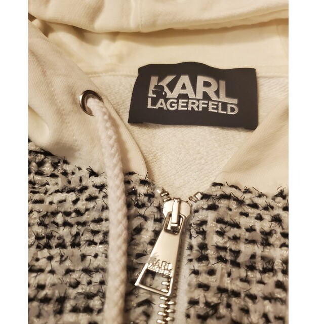 Karl Lagerfeld(カールラガーフェルド)のKARL LAGERFELD ジップアップパーカー 愛猫シュペットロゴ メンズのトップス(パーカー)の商品写真