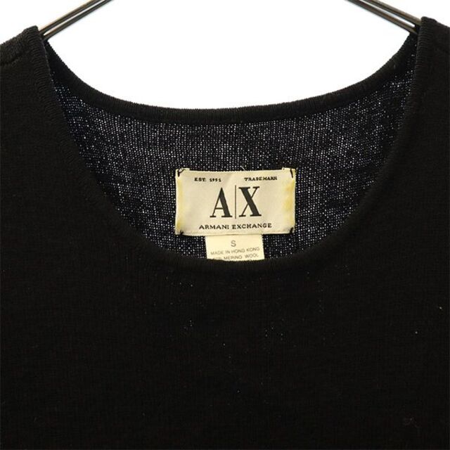 アルマーニエクスチェンジ ウールブレンド ノースリーブワンピース S ブラック ARMANI EXCHANGE レディース   【230209】 2