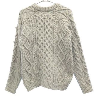 ジーナシス ケーブルニット F グレー JEANASIS クルーネック 長袖 ...