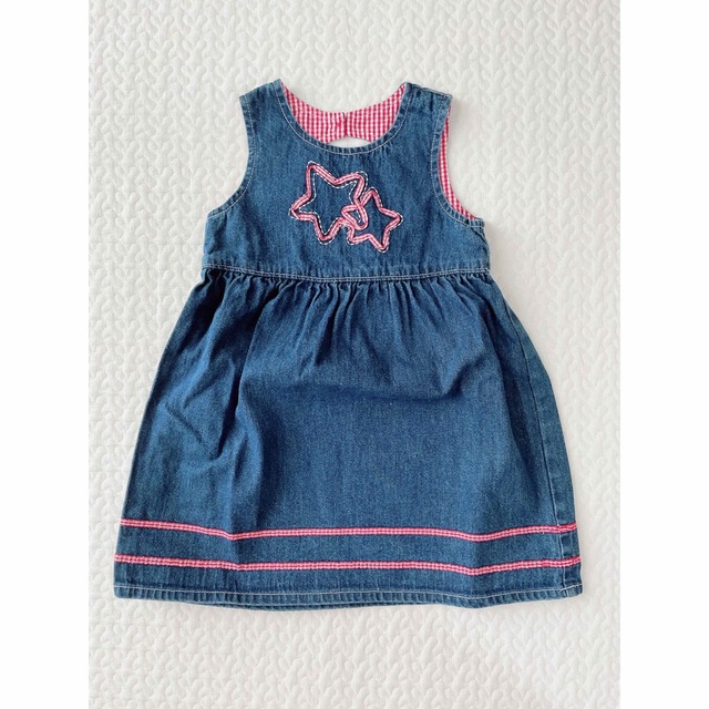 デニム　ワンピース キッズ/ベビー/マタニティのキッズ服女の子用(90cm~)(ワンピース)の商品写真