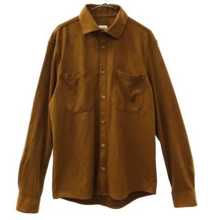 ザラ(ZARA)のザラ スエードライク 長袖 シャツ M ブラウン ZARA メンズ 【中古】  【230209】(シャツ)